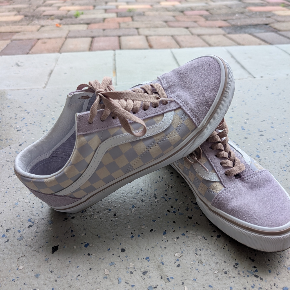 Purple Checkered Vans